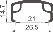 Rodi - Voorwiel 28" / 622*21 Parallex zilver