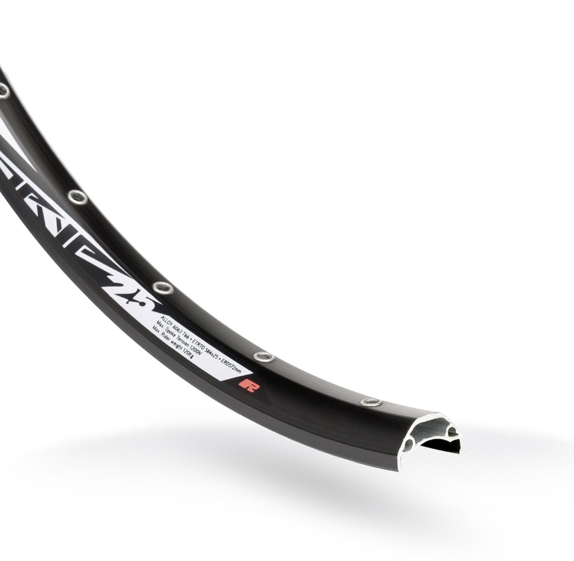RODI VELG TRYP 25 28 29 622 X 25C Aluminium 32 trous Disc noir