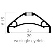 RODI VELG TRYP 35 28 29 622 X 35C Aluminium 32 Hole Disc noir