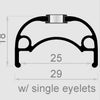 RODI Velg Ryot 27,5 584 x 25c Aluminium 32 Trou Disc noir