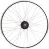 Roue arrière 28 NEXUS 8 HUB ROLLERBRAKE avec jante noire et rayons en acier inoxydable