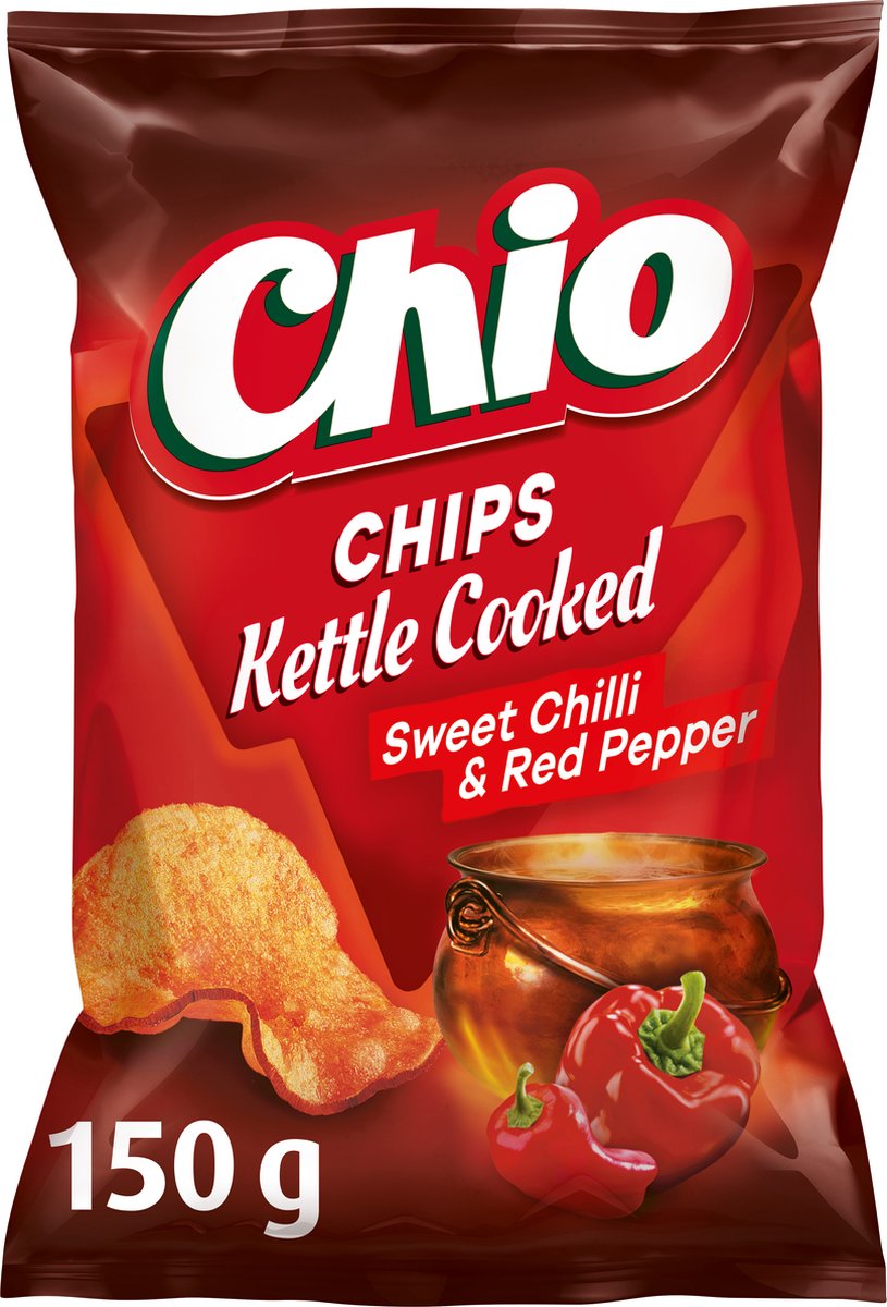 Chio kettle cuit poivron rouge - chips - 10x150 grammes
