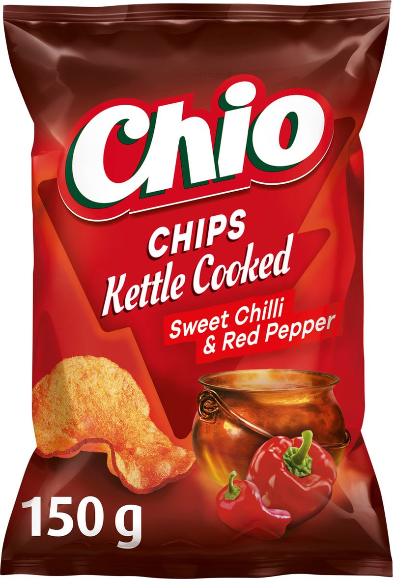 Chio kettle cuit poivron rouge - chips - 10x150 grammes