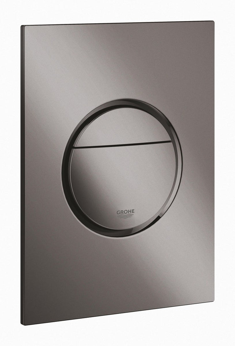 WC à panneau de commande Grohe nova cosmopolitan s - vertical - double chasse - eco - graphite dur (anthracite brillant) - taille mince