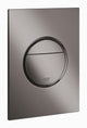 WC à panneau de commande Grohe nova cosmopolitan s - vertical - double chasse - eco - graphite dur (anthracite brillant) - taille mince