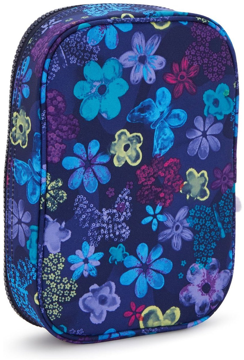 Trousse Kipling 100 tripes - tampon fleur foncée