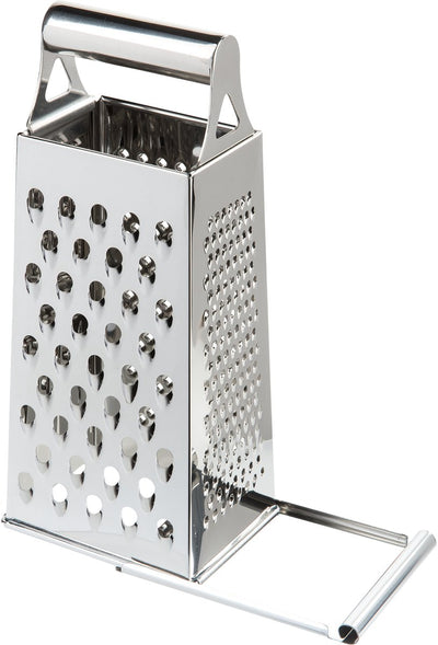 Râpe à quatre faces Westmark avec fermeture coulissante, 4 surfaces de râpe coupantes, hauteur : 26,4 cm, acier inoxydable, quattro, argent, 11382270