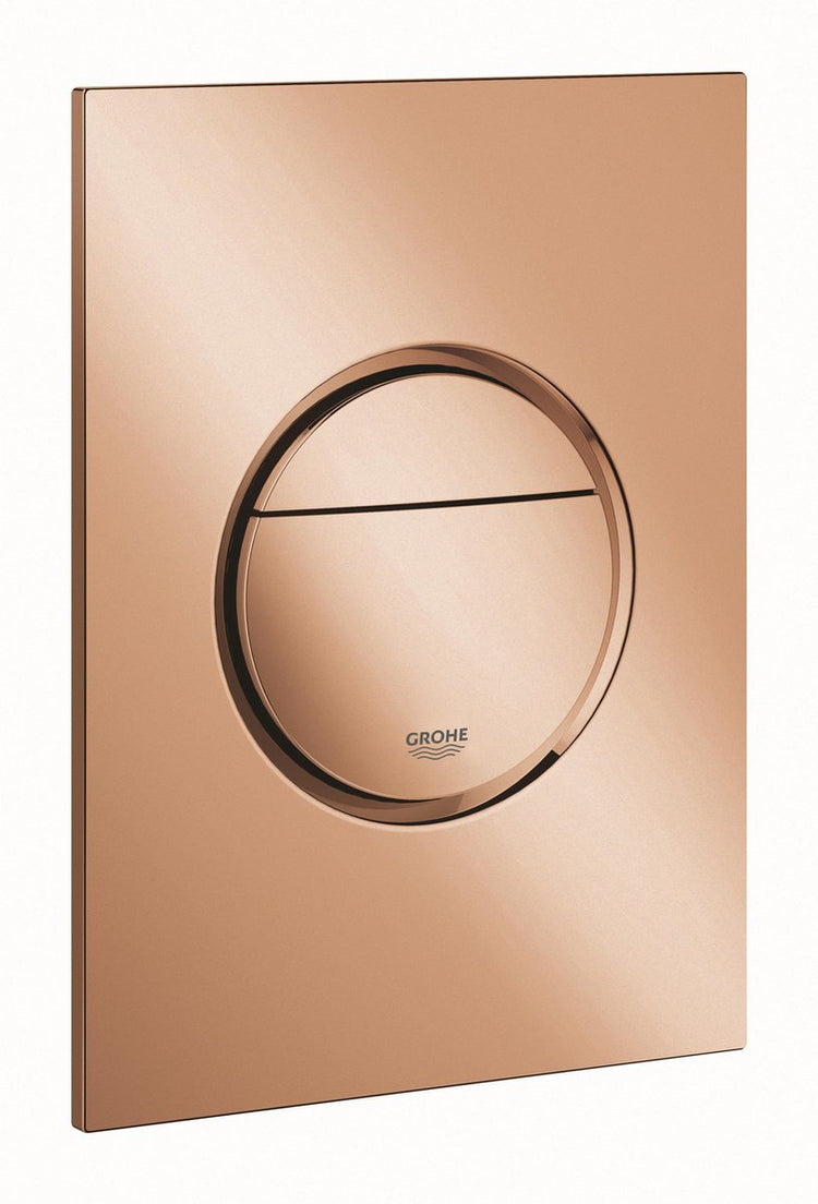 WC à panneau de commande Grohe nova cosmopolitan s - vertical - double chasse - éco - coucher de soleil chaud (bronze brillant) - taille mince