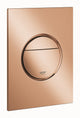 WC à panneau de commande Grohe nova cosmopolitan s - vertical - double chasse - éco - coucher de soleil chaud (bronze brillant) - taille mince