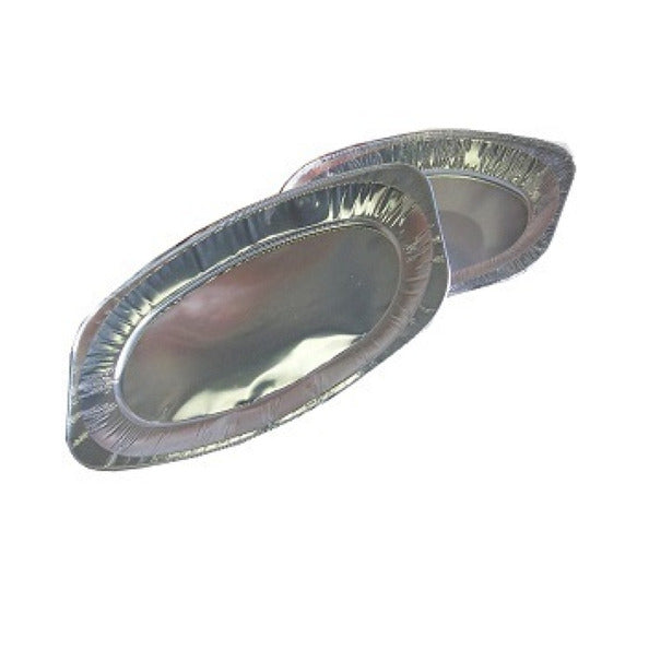 Plateau traiteur aluminium ovale 45x29 cm 100 pcs
