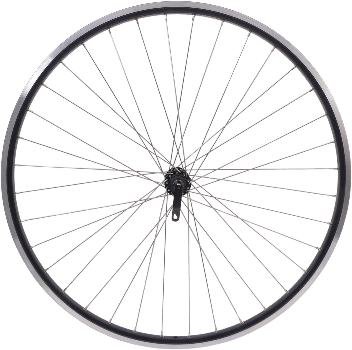 Roddi Roue avant Connect 28 622 x 19 rayons en acier inoxydable noir