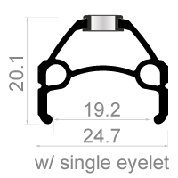 Rodi Jante Skorpion 26" / 559 x 19C 36 trous rayons 14 noir