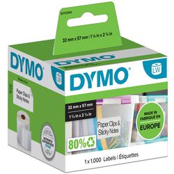 Dymo étiquettes étiqueteuse ft 57 x 32 mm (1000 pièces)
