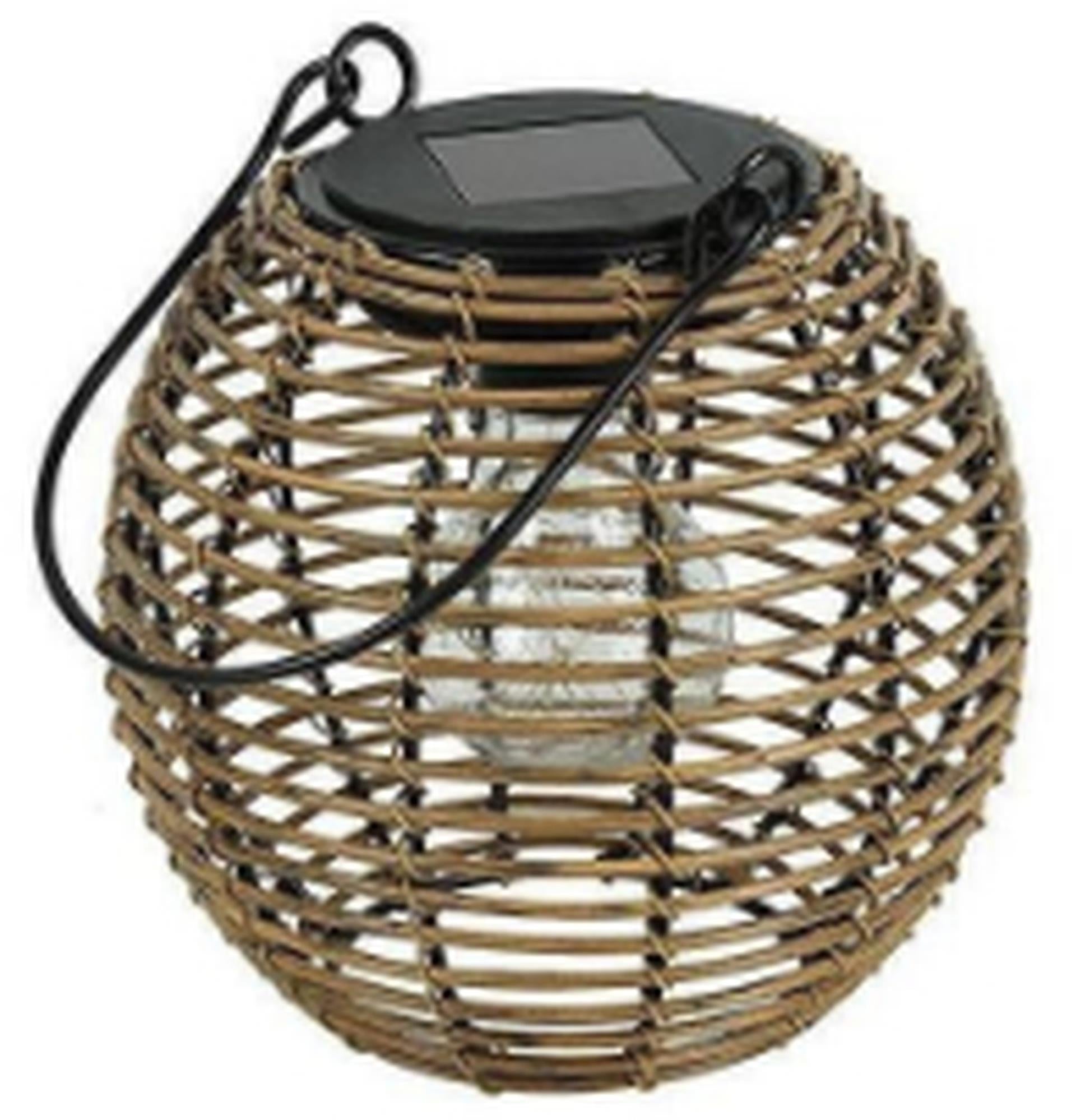 Countryfield lampe suspendue solaire led eliya naturel h15cm