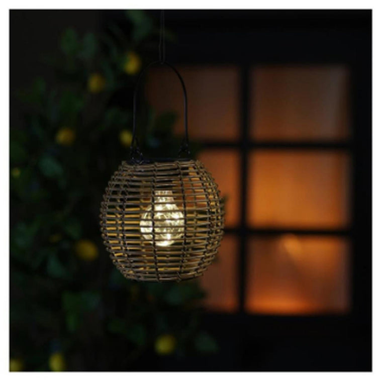 Countryfield lampe suspendue solaire led eliya naturel h15cm