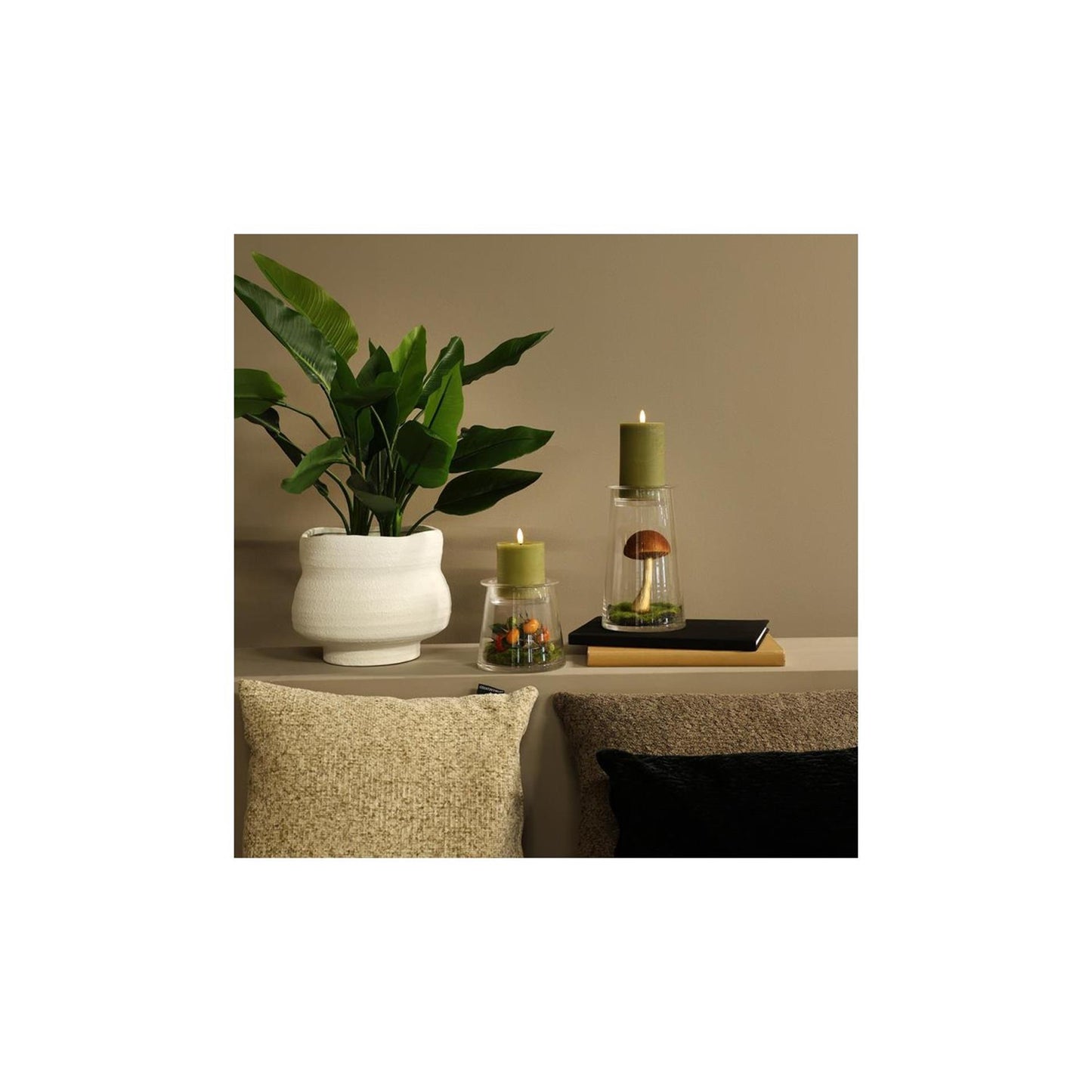Verre déco Countryfield avec couvercle bol clair h13,5cm