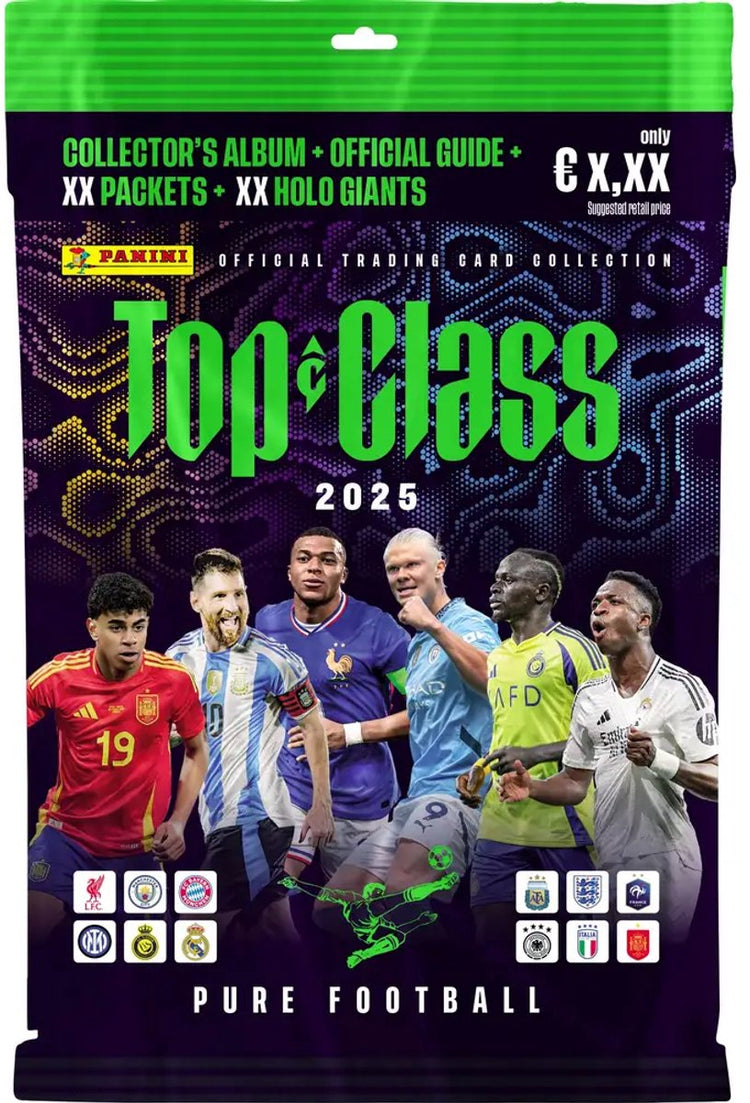 Panini Top Class Starter Set Cartes de football 2025 – Cartes à collectionner.