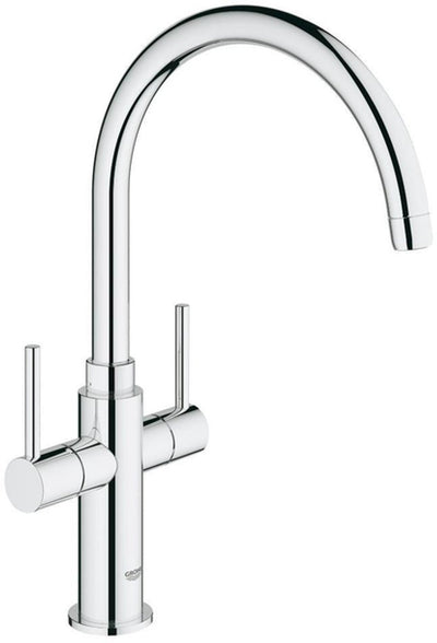 Robinet de cuisine Grohe ambi cosmopolitan - modèle haut - bec pivotant - chrome
