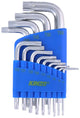 Kinzo Torx Set - Jeu de 13 clés hexagonales - T7-T55 - Clés hexagonales magnétiques en acier au chrome vanadium