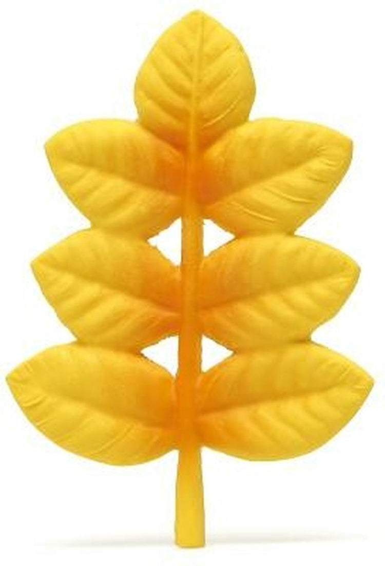 Lanco toys Jouet de dentition en caoutchouc Lanco - feuille d'or - jaune