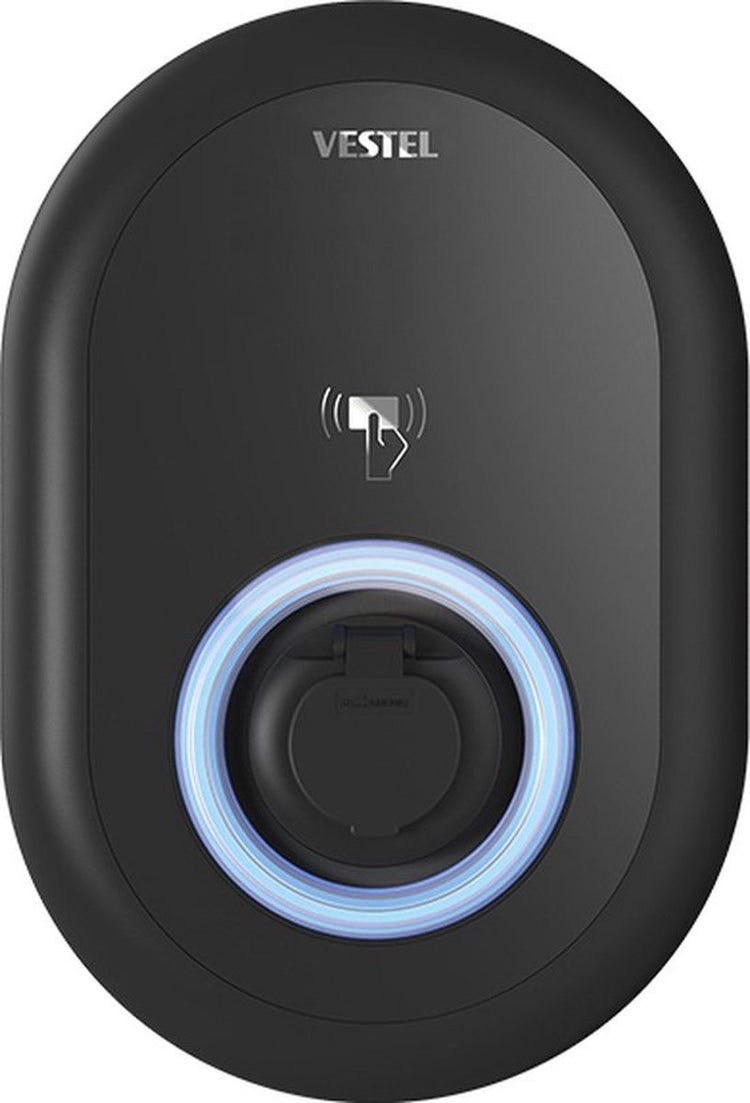 Vestel - evc04-ac22sw - borne de recharge intelligente pour voiture électrique - noir