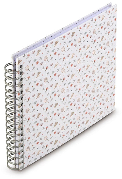 Hama album à spirale floral, 28x24 cm, 50 pages blanches
