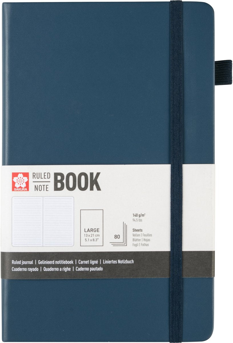 Sakura • carnet ligné 13x21cm indigo profond