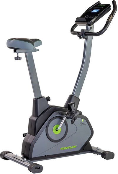Vélo d'appartement Tunturi cardio fit e35 - ergomètre - Bluetooth - vélo de fitness avec 12 programmes d'entraînement - selle confort plus - fonction fréquence cardiaque - incl. application gratuite