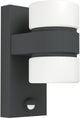 Applique d'extérieur Eglo atollari - LED - détecteur de mouvement - 23 cm - blanc anthracite