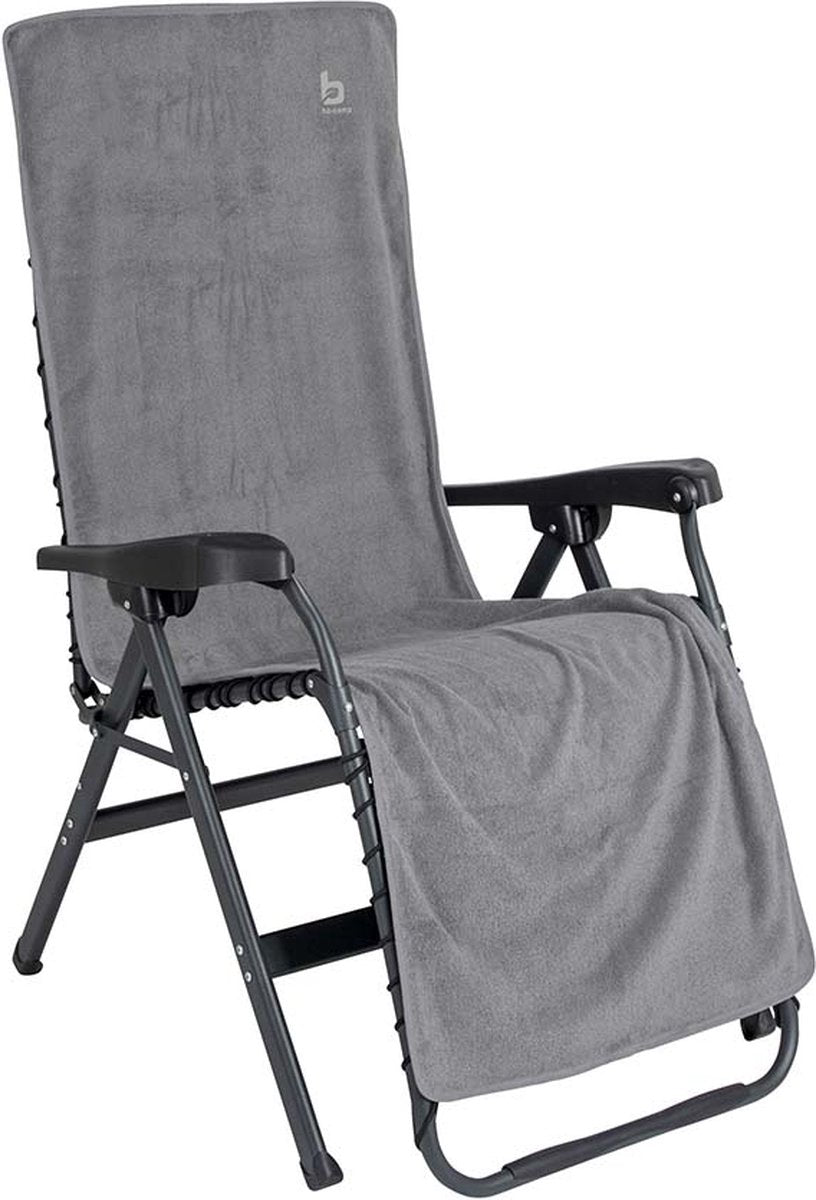Bo-camp - housse de chaise l - universelle - tissu éponge - gris