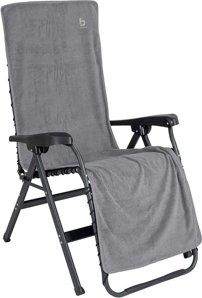 Bo-camp - housse de chaise l - universelle - tissu éponge - gris