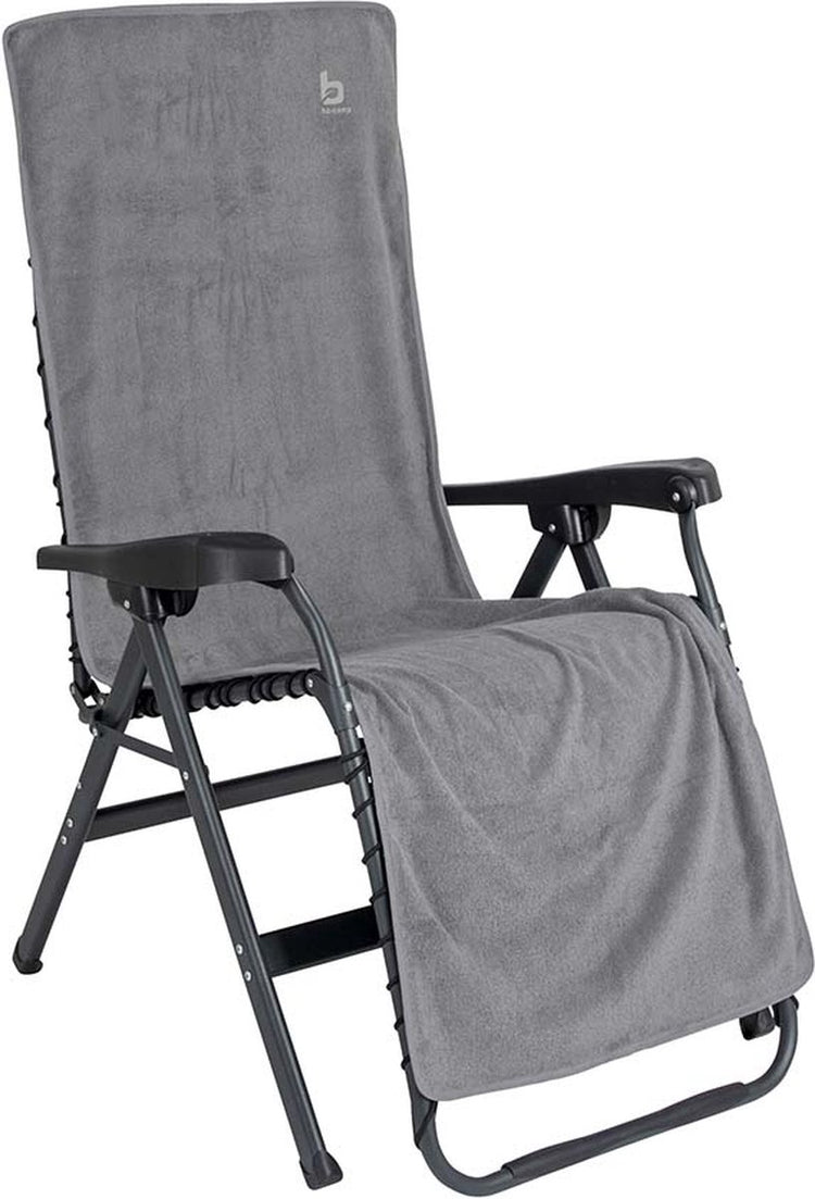 Bo-camp - housse de chaise l - universelle - tissu éponge - gris