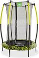 Exit toys exit trampoline tiggy ø140cm - avec filet de sécurité - rond - trampoline enfant - noir vert