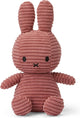 Bon ton toys Miffy - velours côtelé écologique vieux rose 23 cm - 9''