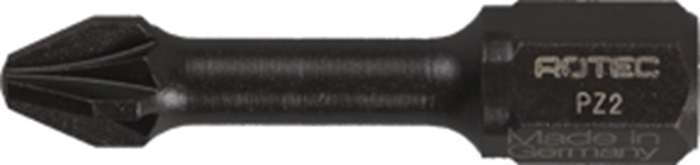 Embout cruciforme à impact Rotec pz2 1 4x30mm | 10 pièces