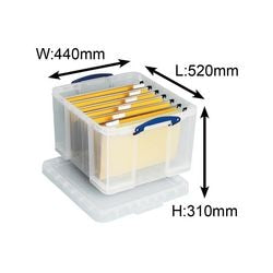 Boite solution d'archives boite vraiment utile 440x520x310mm 42l couvercle empilable