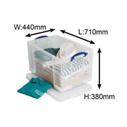 Boîte solution d'archives boîte vraiment utile 440x710x380mm couvercle empilable 84l