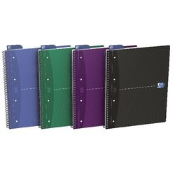 Bloc de lecture papier optique oxford 90g m2 23,5x32,5 carreaux 5x5mm double spirale