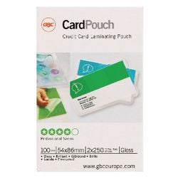 Pochettes à plastifier carte de crédit gbc 54x86mm 2 x 125 (250) microns