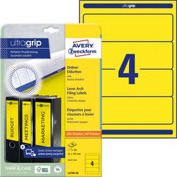 Étiquettes de fichier avery zweckform l4767-20 jaune mat
