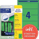 Étiquettes de fichier avery zweckform l4767-20 vert mat