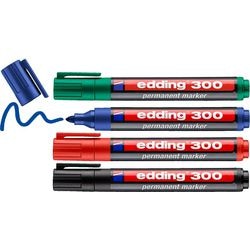 Marqueur permanent edding 300 pointe ronde 1,5-3mm assorti