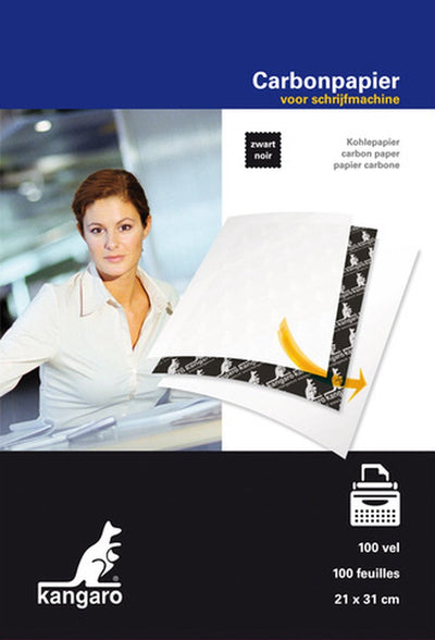 Papier carbone Kangaro - a4+ - 100 feuilles - noir - k-7800492