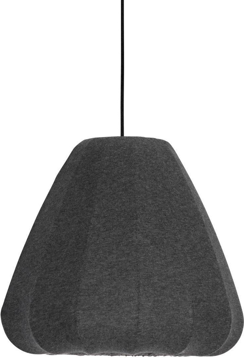Lampe à suspension Eglo barlaston - e27 - ø 35 cm - noir|gris - textile lavable