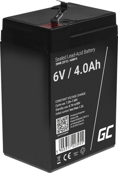 Batterie verte 6v 4ah (f1 4.6mm) 4000mah vrla agm