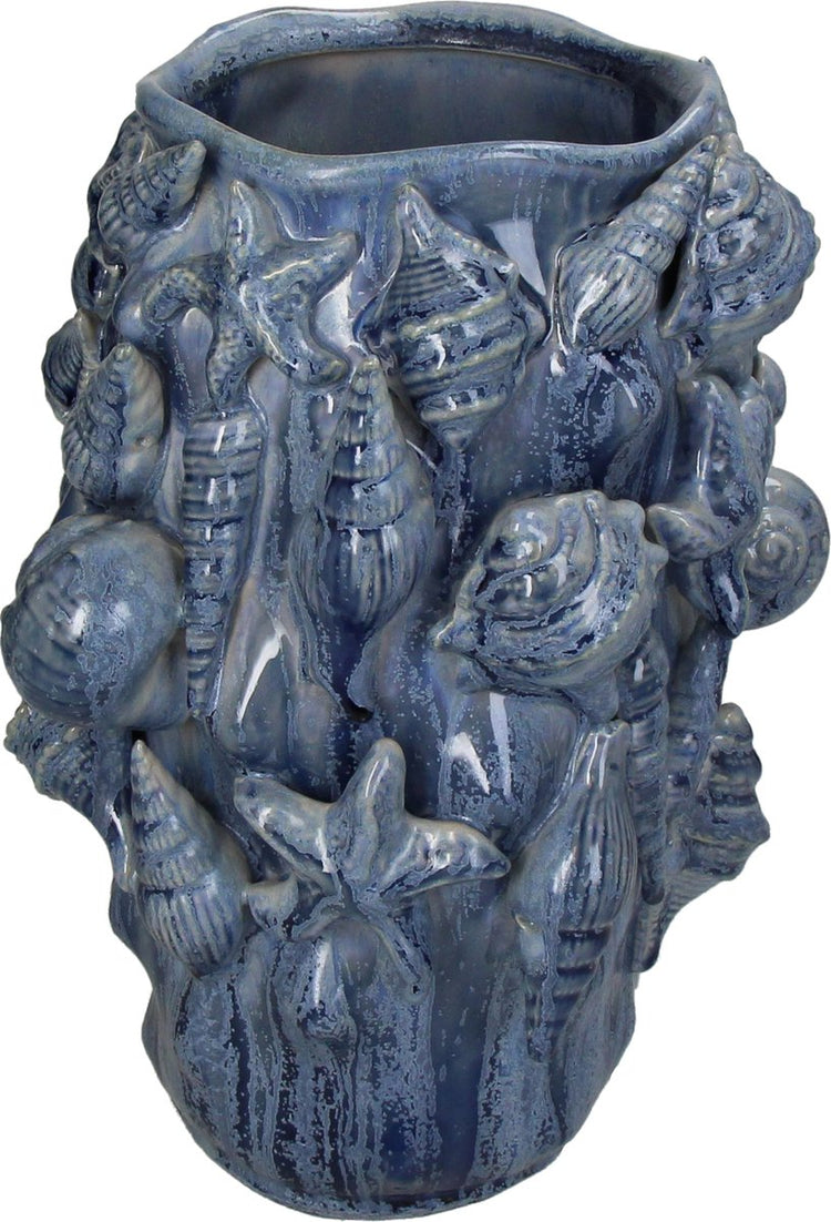 Vase collection HD coquille faïence 18,5x18,5x28cm