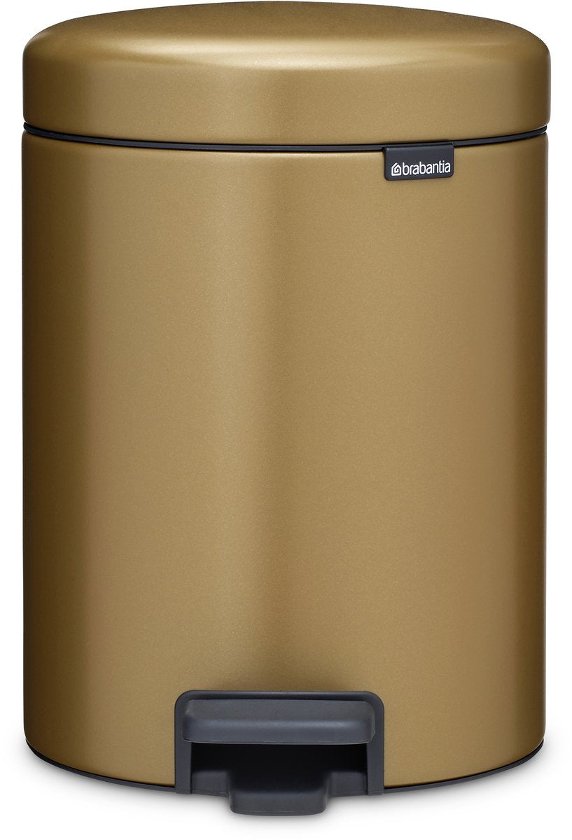 Poubelle Brabantia newicon - 5 litres - salle de bain - laiton chaud