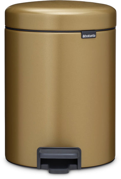 Poubelle Brabantia newicon - 5 litres - salle de bain - laiton chaud