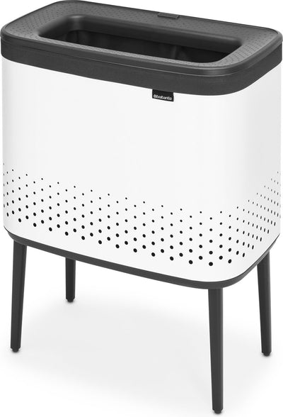 Brabantia bo panier à linge - avec couvercle - 60 l - blanc
