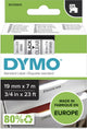 Étiquettes Dymo originales d1 | texte noir sur étiquette transparente | 19 mm x 7 m | étiquettes autocollantes pour l'imprimante d'étiquettes Label Manager | fabriqué en europe